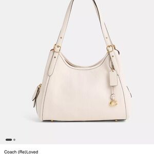 Coach White Leather Hobo Bag